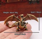 Brass Flying Dragon Figurine Small Animal Statue Table Home Decoration Toy Gifts