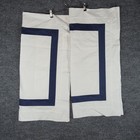 Sferra Estate Euro Sham Pillow   White   Navy Blue