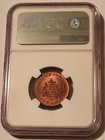 India - Gwalior 1929 1 4 Anna Crude Bust-thick Planchet Ms64 Red Ngc