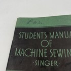 Vintage Student s Manual Of Machine Sewing Singer Machine Book 1941 40s 1940s