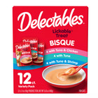 9 Packs -hartz Delectables Lickable Cat Treat - Bisque Variety Pack  12 Count
