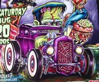 Jalopy Jump 1932 Ford Hot Rod Art Show Poster Johnny Ace Signed Asbury Park Nj