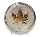 2023 Canada  20 Ultra High Relief Maple Leaf 1oz  9999 Silver Gold Reverse Proof