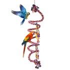 Extra Long Bird Toy For Large Parrots - 110   Heavy Duty Cotton Rope Swing With