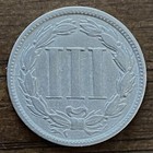 Very Nice 1881 Three Cent Nickel W  Reverse Die Cracks   H   Free U S Shipping