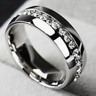 Men women s Fashion Jewelry Titanium Steel Engagement Bands Wedding Ring Sz 5-13
