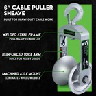Staten Tools 650 Cable Puller Sheave  Hook  Wire  6 In Diameter 6500lb