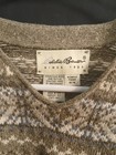 Vtg Eddie Bauer Fair Isle Sweater Winter Ski Beige Pullover Sz  M Wool Blend  