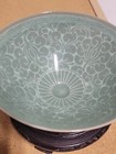 Chawan Tea Bowl Celadon Porcelain Floral And Arabesque Design Reproduction 