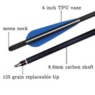 72pcs 20  Crossbow Bolts Carbon Arrow Archery Half Moon Nock Hunting Season