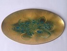 Signed Enamel On Copper Trinket Dish Mcm Vintage 1980