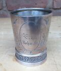 Antique American Victorian Silver Presentation Mug Marked    english Sterling   