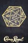 Custom Crown Royal Black Xl Bag Pouch W  D20 Dice Rpg Dnd Die Patch 13 