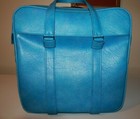 Vtg 1970 Samsonite Blue Silhouette Travel Tote Bag Carry On Luggage Case Overnit