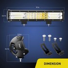 Nilight - 18003c-a 15inch Triple Row Lights 216w 21600lm Flood Spot Combo Beam