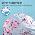 Luxury Waterproof Shower Cap For Women - Adjustable Satin Lined Hair Cap