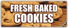Fresh Baked Cookies Advertising Banner Vinyl Mesh Sign Homemade Chocolate Bakery