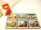 Vtg Set Of 6 Coasters Mj Hummel Pimpernel Cork Backed Acrylic England Nos Frshp