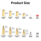 503 Pcs M2 5 Male Female Hex Brass Spacer Standoff Screw Nuts Gold