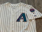 Majestic Game Used Brian Bruney  39 Arizona Dbacks Home White Baseball Jersey-50