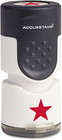 Round Pre-inked Stamp With Star  5 8 Inch Diameter  Red Ink  Re-inkable