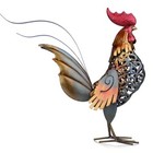 Metal Rooster Garden Statue Outdoor Sculpture Rooster Figurine Home Decor C8y7
