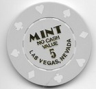 Mint Hotel  5 00 No Cash Value Casino Chip Las Vegas Nevada