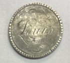 1889 Love Token- Engraved  louis  Fancy Script On 1889 Seated Liberty Dime  4397