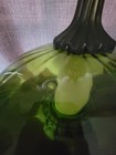Vintage Green Glass Globe Lamp Base Hollywood Regency Mid Century Modern Boho