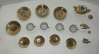 Vintage Peach Lusterware Childs Tea Set Abstract Balloon Design 17pc Japan