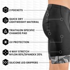 Triathlon Shorts - Men s Padded Tri Shorts With 2 Pockets  Medium Compression
