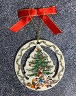 Rare - Disney Spode Christmas Ornament - Fab 5 Mickey Donald Minnie Pluto Goofy