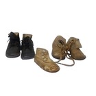 Antique Victorian Edwardian Baby Booties Lot 2 Pair 1 Single Boots Shoes Read