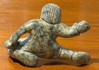 Vintage Inuit Eskimo Native Hand Carved Canada Kneeling Man Dancer Or Hunter