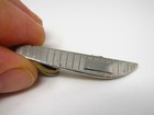 Vintage Tie Bar Clip  Silver Tone Art Deco Wing Design