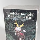 Yki Valiant Santa   s Little Deer  Makes 2 Vtg Sequin Bead Ornament Kit Nos