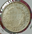  bb33 east India Company 1840 Victoria  Silver Rupee     superb Grade   rare