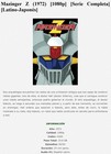 Mazinger Z Mega-coleccion 5 Series Tv Completas   Comics