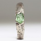 Raw Peridot Ring 925 Sterling Silver Band Ring Signet Ring Mens   Womens Ring