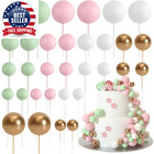 20pcs Happy Birthday Cake Gold And Silver Foam Ball Wedding Party Birthday Cake 
