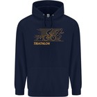 Triathlon Running Swimming Cycling Mens 80  Cotton Hoodie