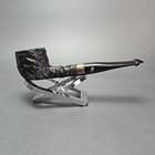 Peterson Cobble 608 Rusticated   Sandblasted Pot W  Silver Briar Pipe  New
