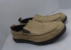 Men s 10 Crocs Walu Slip-on Tan Khaki Brown Fabric Comfort Loafers Boat Shoes  