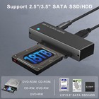 Usb 3 0 To Sata Adapter 2in1 Usb C a Cable 12v 2a Fits 2 5 3 5 Inch Hdd Ssd