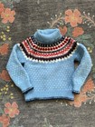 Beautiful Vintage 80   s Handmade Scandinavian Wool Toddler Sweater