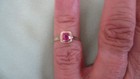 Victorian Solid 14k Ruby Decorated Child s Ring Size 2 3 4 In An Antique Box