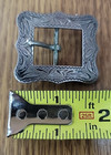 Vintage Diablo Sterling Silver Western Etched Belt Buckle 21 17 Grams 1-3 4 