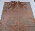 Vintage Tapestry Table Runner Gold Velvet Damask Art Deco Birds Satin Fabric