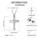 Crystal Cremation Cross Urn Necklace For Ashes Cross Memorial Urn Locket Pendant
