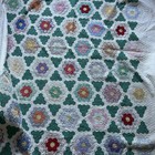 Antique Grandma s Flower Garden Hand Stitched Patchwork Quilt 76x92 5 Double Bed